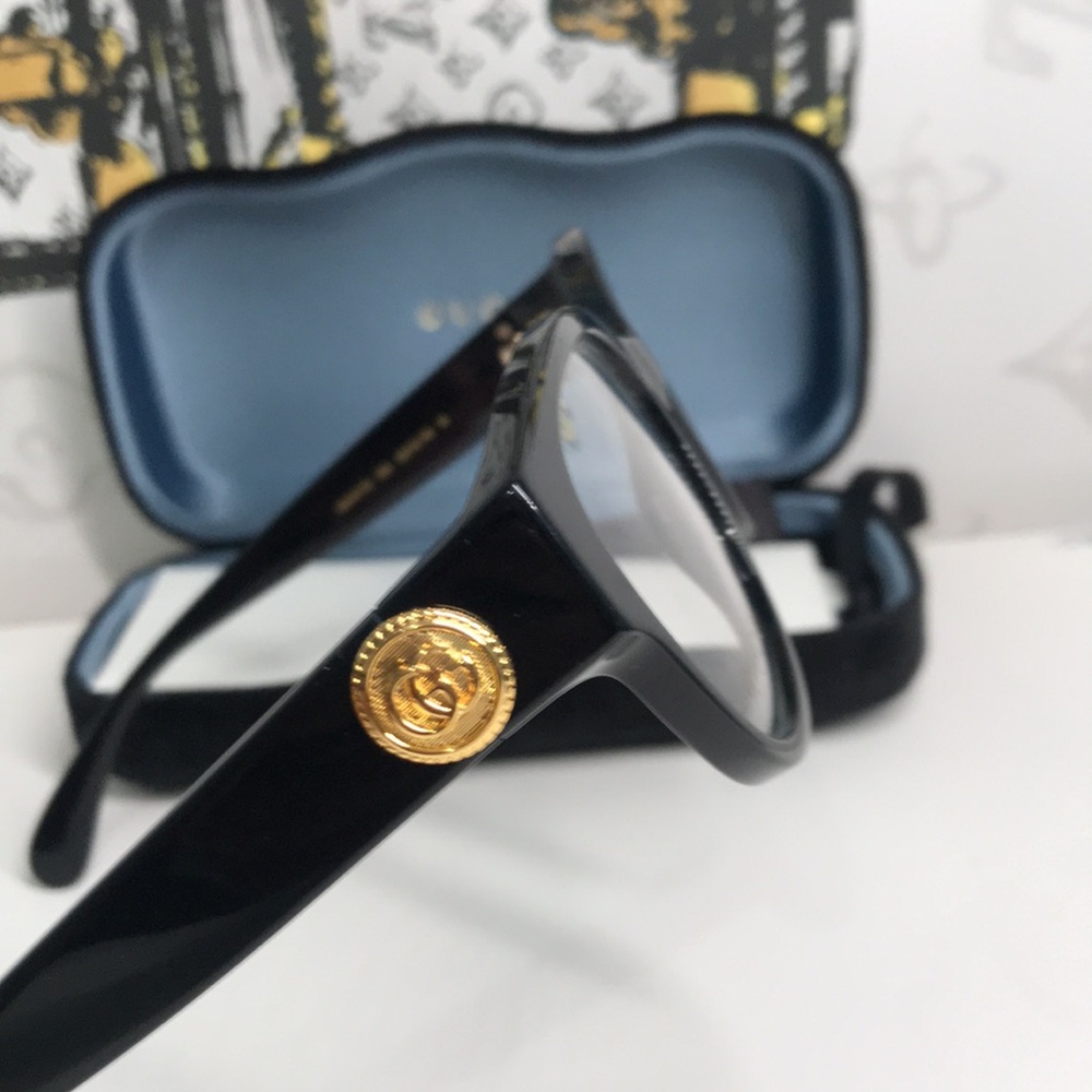 New Authentic Gucci Black Oversized Glasses GG1411O 004 - Picture 8 of 14